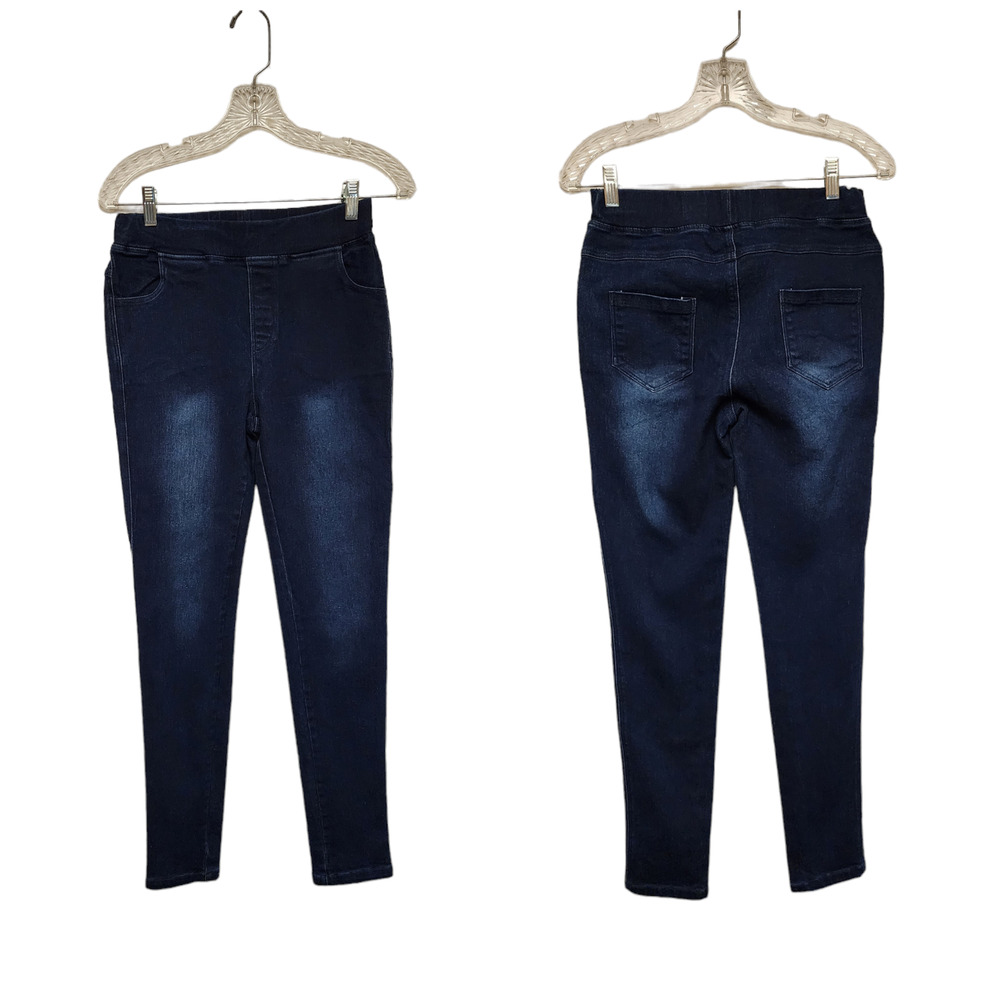 Lara Fashion Pull-On High Rise Skinny Dark Blue Jeans Size M